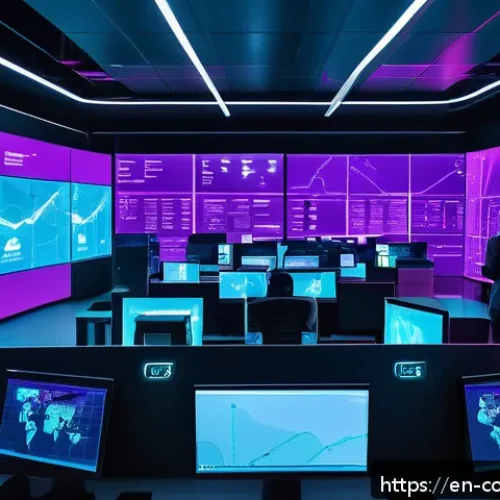Home 12 AI 기반 보안 솔루션 - A futuristic cybersecurity operations center with diverse security analysts monitoring multiple larg...